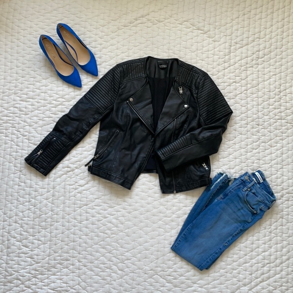 Topshop leather biker jacket - Picture 1 of 4